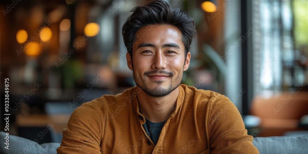 Fototapeta premium Confident Young Man in Stylish Casual Shirt