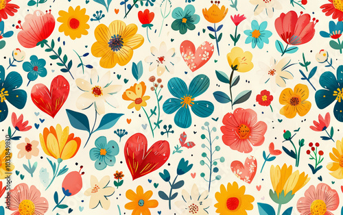 Vintage floral texture art background 