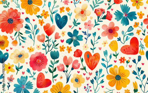 Vintage floral texture art background 