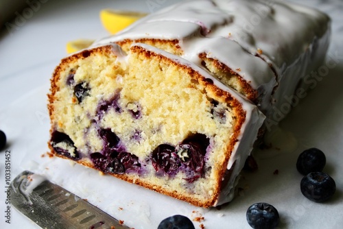 Lemon & Blueberry Cake Homemade