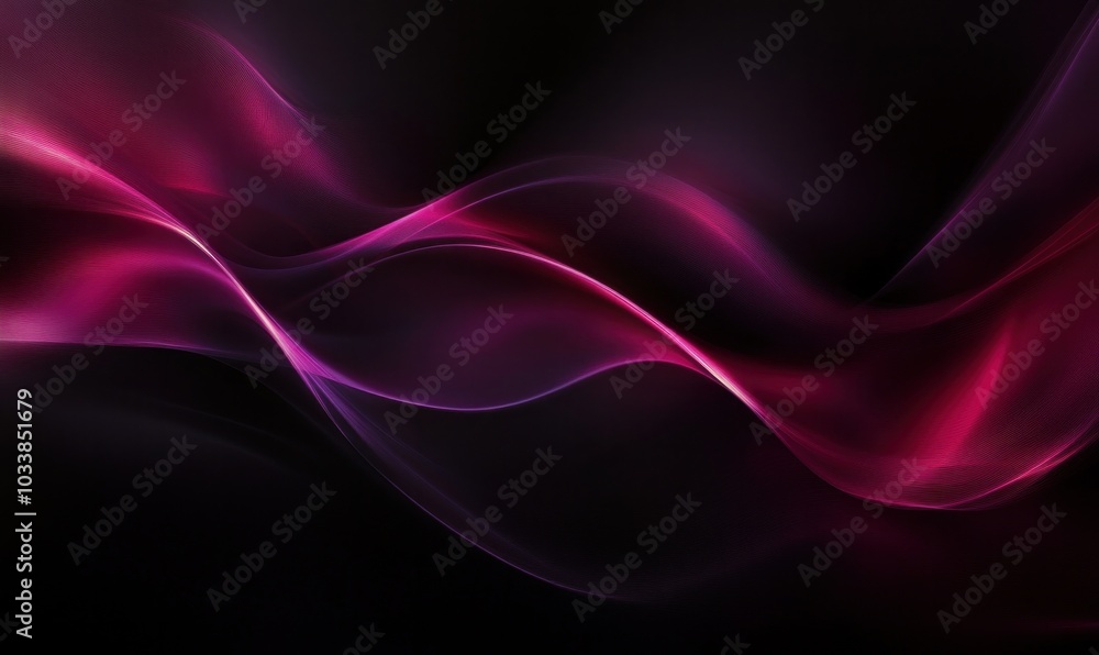 Abstract Pink Waves on Dark Background Abstract Pink Waves on Dark Background