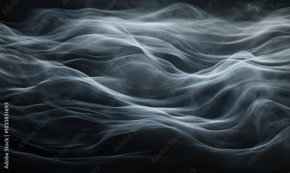 Fototapeta premium Abstract Flowing Mist in Dark Atmosphere
