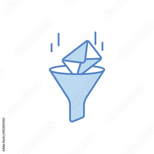 Filter Email vector icon