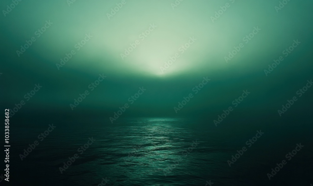 Serene Foggy Ocean at Dawn Serene Foggy Ocean at Dawn