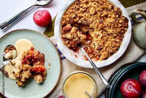 Plum & Pecan Crisp Crumble Homemade