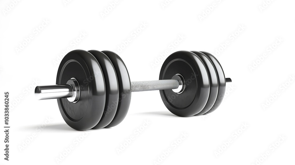 dumbbell on a white background. 3D illustration dumbbell on a white background. 3D illustration