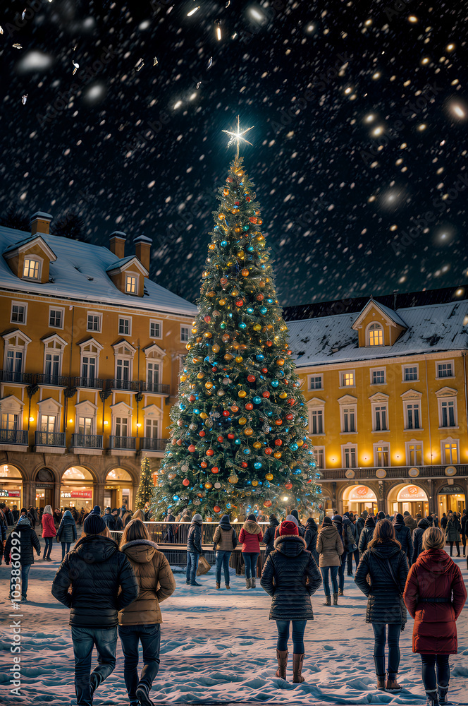 Cinematic Christmas Town Square_1 Cinematic Christmas Town Square_1