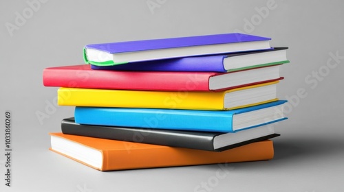 Wallpaper Mural Stack of Colorful Books Torontodigital.ca