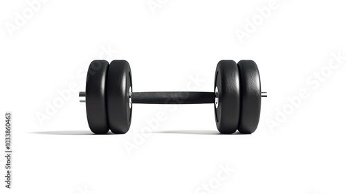 dumbbell on a white background. 3D illustration