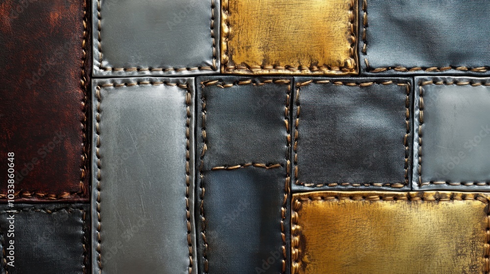 Intricate Metal Stitching Patterns in Aluminum, Bronze, and Brass Close-up Textures Intricate Metal Stitching Patterns in Aluminum, Bronze, and Brass Close-up Textures