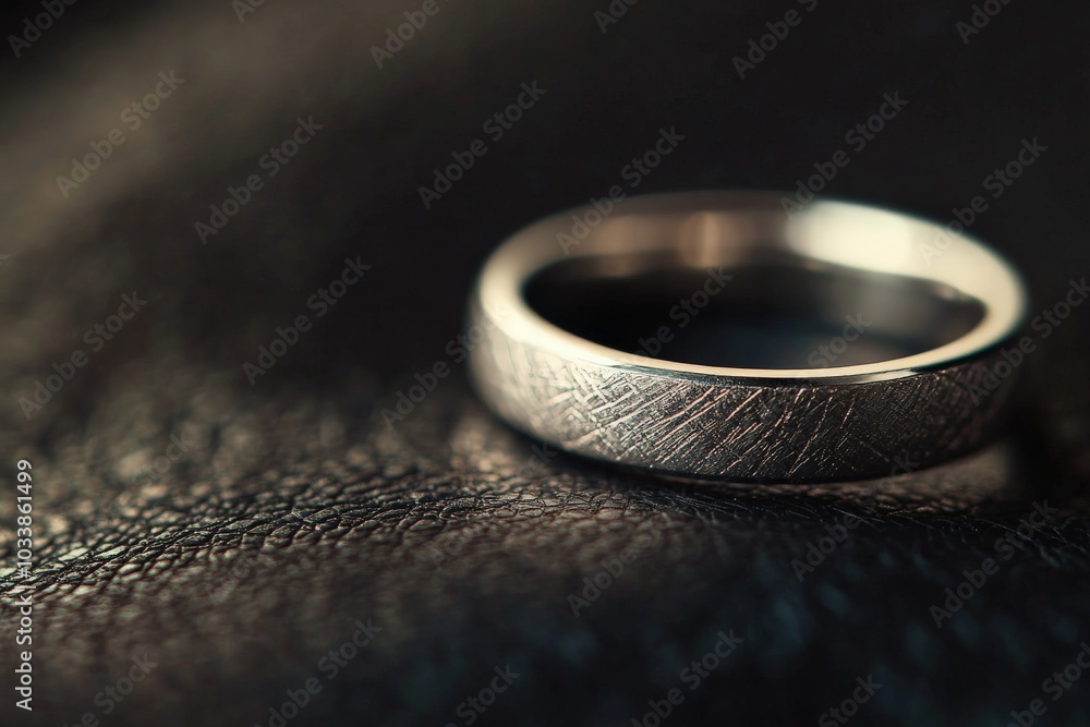A minimalist silver ring featuring a brushed texture with scratch-like patterns, exuding a contemporary vibe. Its simplicity adds to its understated elegance. A minimalist silver ring featuring a brushed texture with scratch-like patterns, exuding a contemporary vibe. Its simplicity adds to its understated elegance.