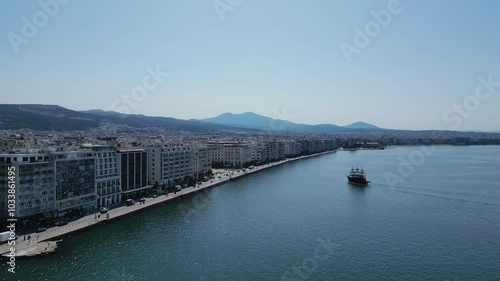 Wallpaper Mural Thessaloniki, Greece. Panorama of the central part of the city. Summer, Aerial View Torontodigital.ca