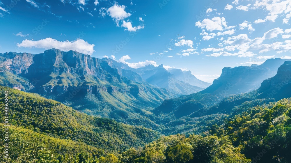 Fototapeta premium Enchanting Forested Mountain Range