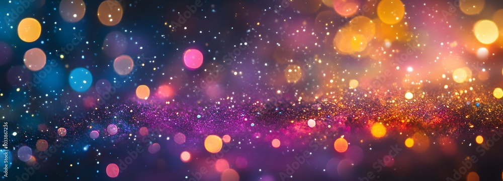 29. A colorful gradient with playful bokeh lights, inviting imagination in the product space 29. A colorful gradient with playful bokeh lights, inviting imagination in the product space