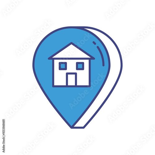 Property Location vector icon stock illustration