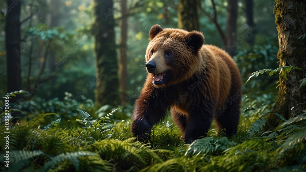 Fototapeta premium Adorable Critters Amidst Verdant Wilderness