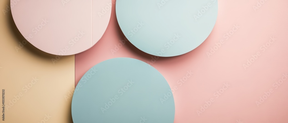 A minimalist composition of soft pastel circles on a textured background, perfect for modern design projects. A minimalist composition of soft pastel circles on a textured background, perfect for modern design projects.