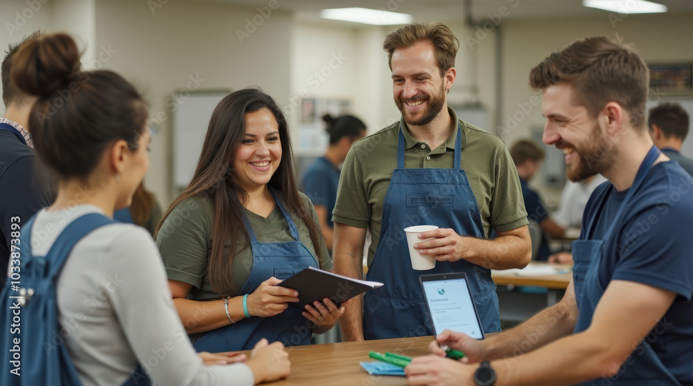 Smiling Volunteers and Professionals Engaged in Community Service, Charity Work, and Positive Impact – Portraits of Philanthropy and Leadership