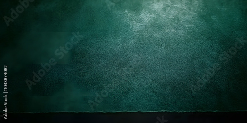 Elegant dark emerald green background with black shadow border and old vintage grunge texture design photo