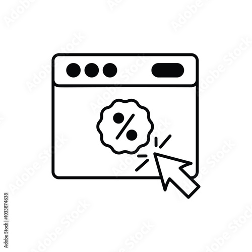 Click Through vector icon