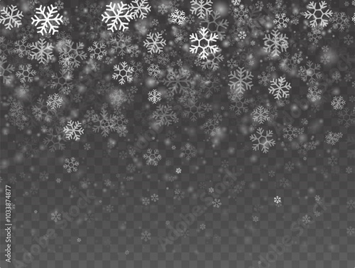 Wallpaper Mural Snowflake illustrations. Winter background for Christmas or New Year. Snow falling. Snow, snowflakes, vector images, backgrounds. Torontodigital.ca