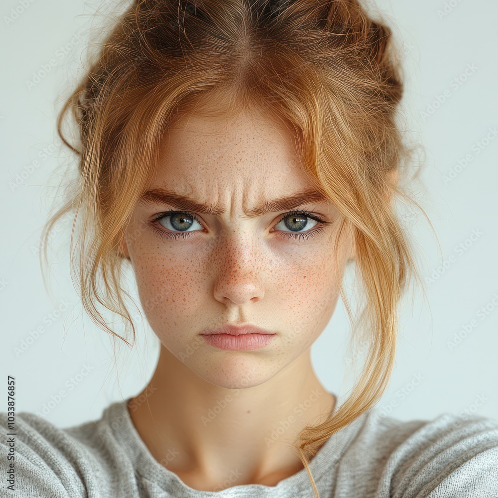 A woman with red hair A woman with red hair