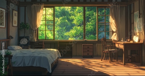 部屋　田舎　風景　