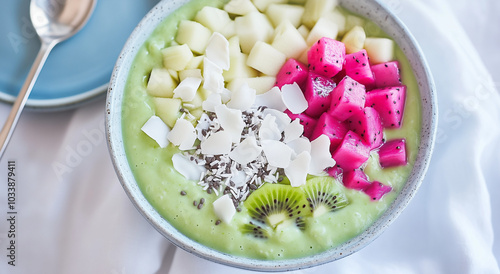 Wallpaper Mural Healthy fat-reducing food tutorial, yogurt and fruit meal replacement Torontodigital.ca