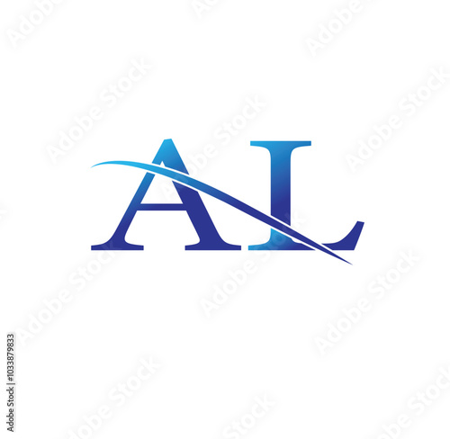 al or la logo design vector icon, AL A L Letter Logo with Creative Shadow Cut Design.