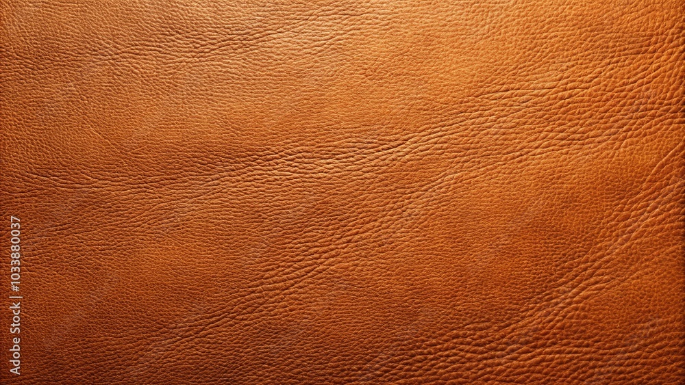 Fototapeta premium A close-up view of a rich, brown leather surface, exhibiting a natural grain and subtle texture, creating an elegant and timeless backdrop.