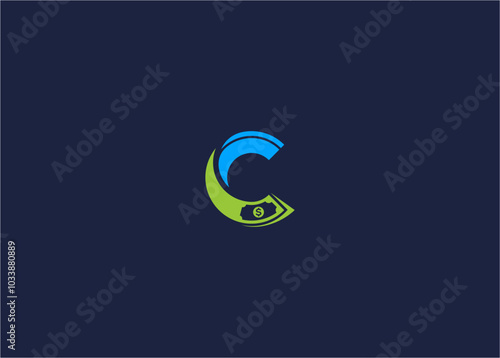 Letter c with money logo icon design vector design template inspiration
