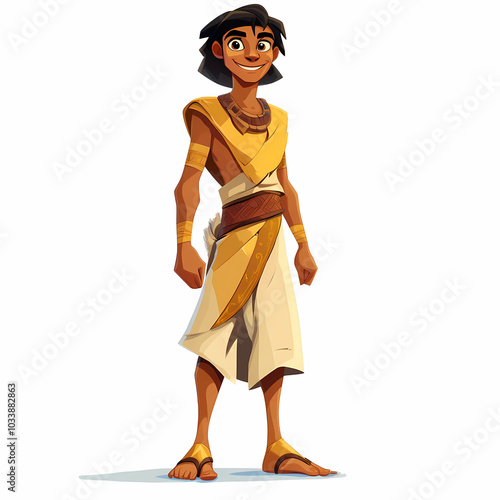 Egyptian Boy Cartoon photo