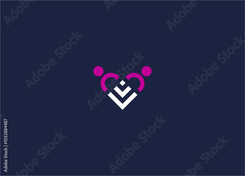 love with people logo icon design vector design template inspiration