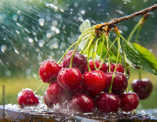 cherries in a basket