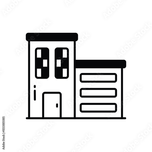 Loft vector icon stock illustration