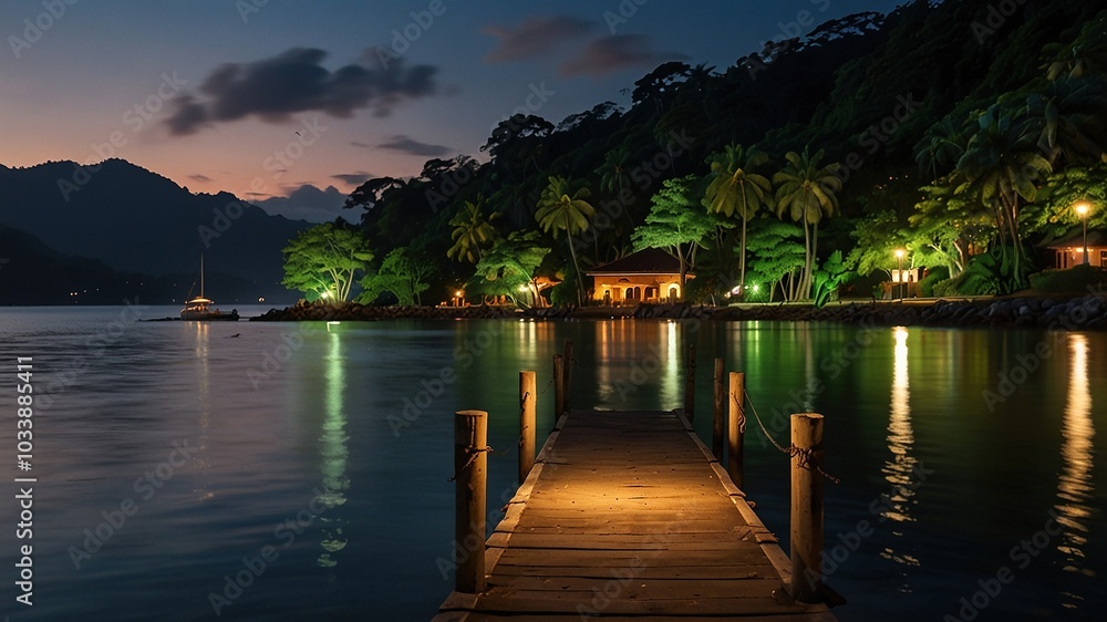 Fototapeta premium Ilha em Paraty: A Photographer's Paradise in Low Light