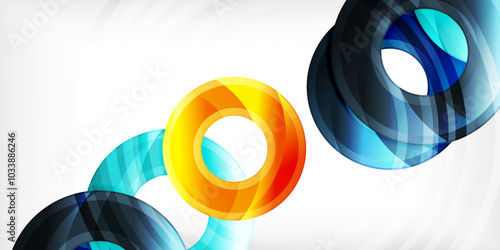 Circles, round elements, ring shapes premium background. Vector Illustration For Wallpaper, Banner, Background, Card, Book Illustration, landing page