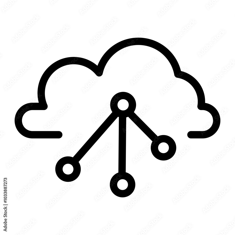 cloud computing outline icon cloud computing outline icon