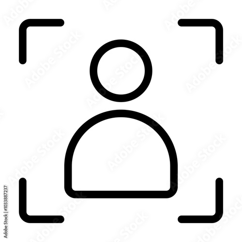 Face ID sensor outline icon
