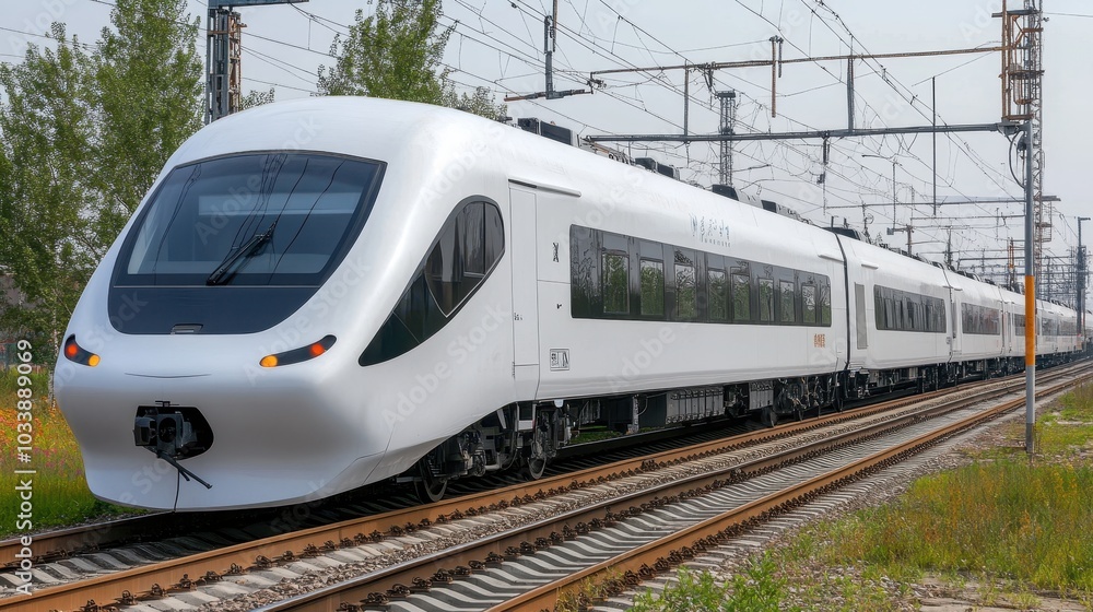 white high-speed train white high-speed train