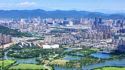 Urban Scenery of Xiaoshan District, Hangzhou City, Zhejiang Province, China photo