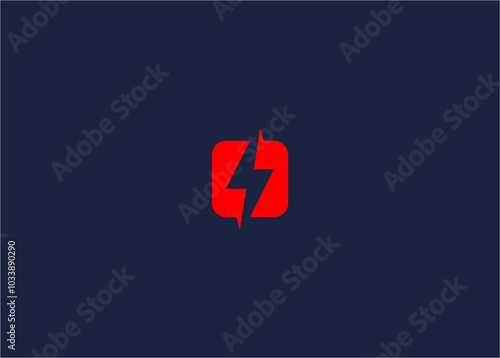electric square logo icon design vector design template inspiration