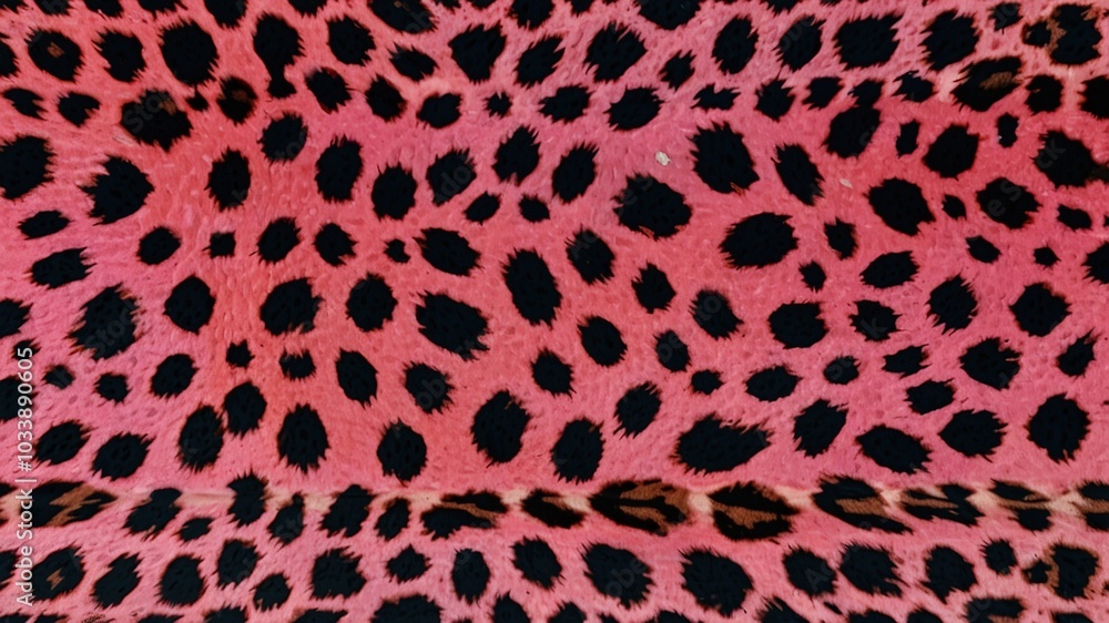 Multicolored Leopard Print Seamless Pattern on Vibrant Pink Background