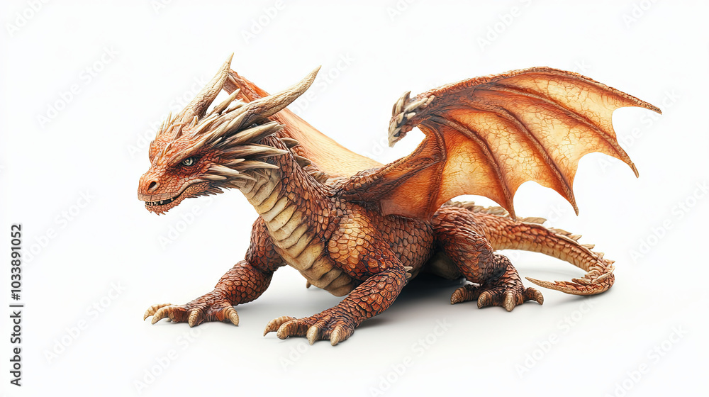 Fototapeta premium dragon on white background
