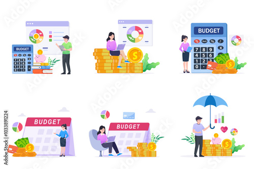 Budget Planning, finance management  Vector illustration.