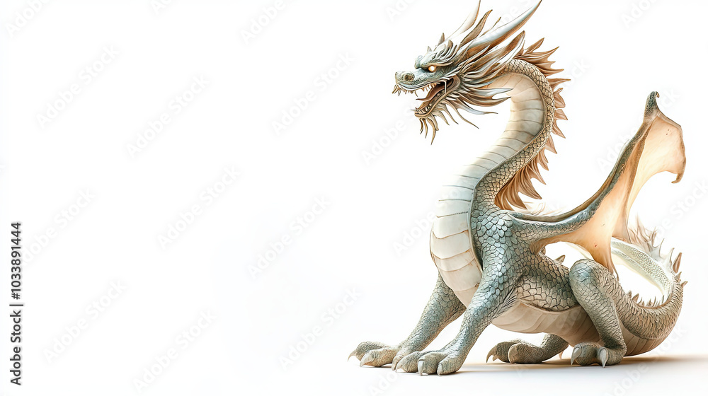 Obraz premium dragon on white background