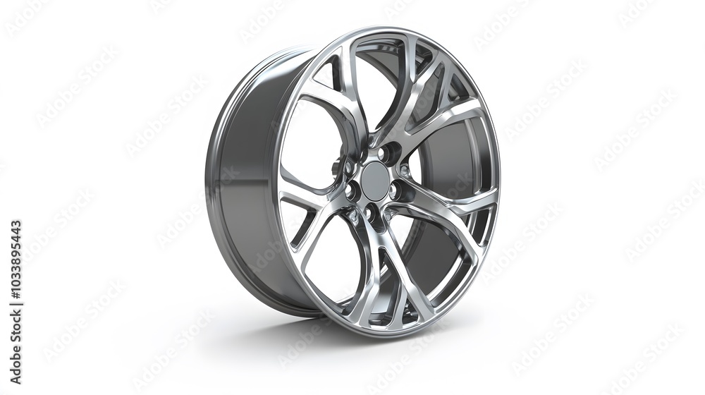 Automobile, aluminum disc. Isolated on white background. 3D rendering illustration. Automobile, aluminum disc. Isolated on white background. 3D rendering illustration.