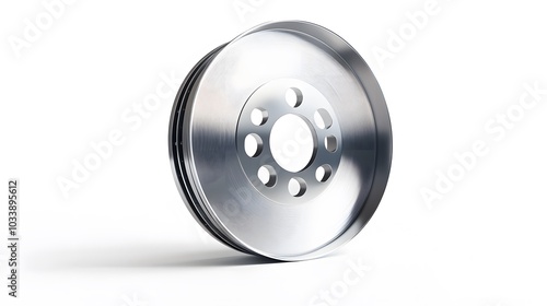 Automobile, aluminum disc. Isolated on white background. 3D rendering illustration. 