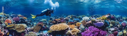 Scuba Diver Exploring Vibra...