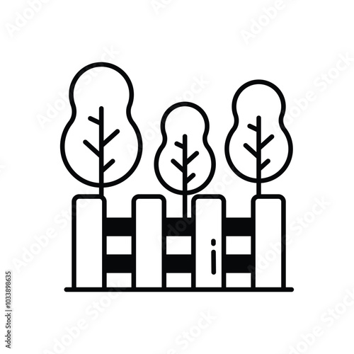 Backyard vector icon stock illustration